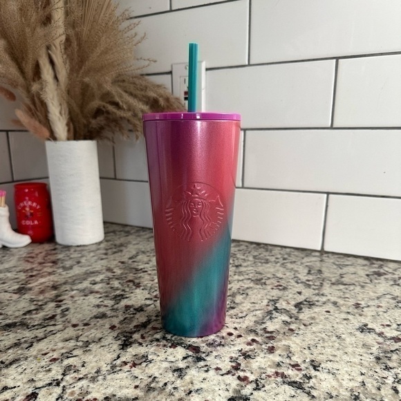 Starbucks Red, Purple, Blue Stainless Steel Ombre 24oz Tumbler - Picture 1 of 6
